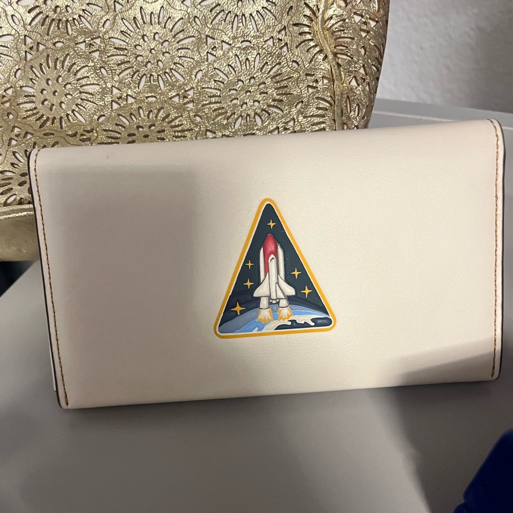 EUC Coach 2017 limited edition leather phone wallet collab NASA